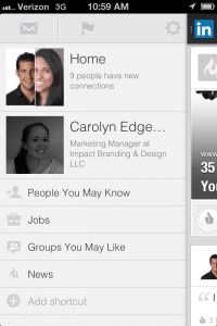 Linkedin mobil app after 1