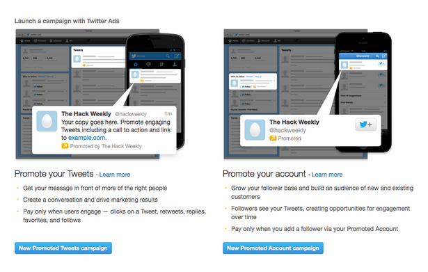 Twitter Promoted Tweets vs Promoted Accounts