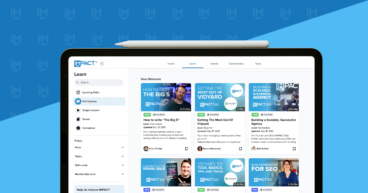 Getting Started With IMPACT+: The First 5 Things To Do With Your Membership