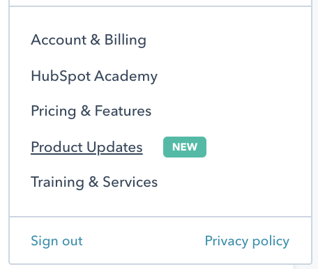 HubSpot Product Updates Feed