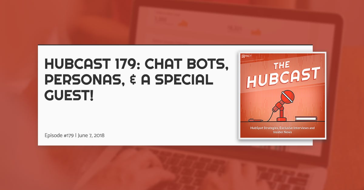 Hubcast 179: Chatbots, Personas, & A Special Guest!