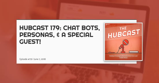 Hubcast 179: Chatbots, Personas, & A Special Guest!