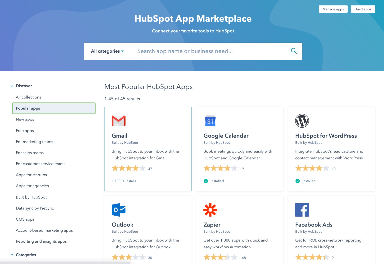 HubSpot-app-marketplace