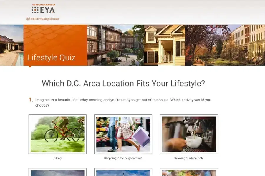 EYA Which area fits your lifestyle