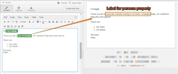 Personalization_showing_label_in_Email