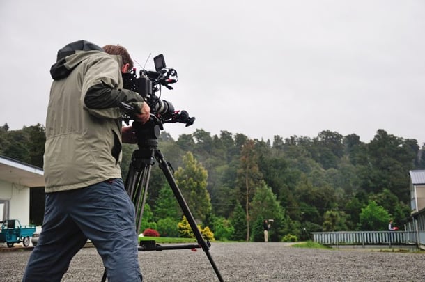 In-house videographer creating sales enablement videos
