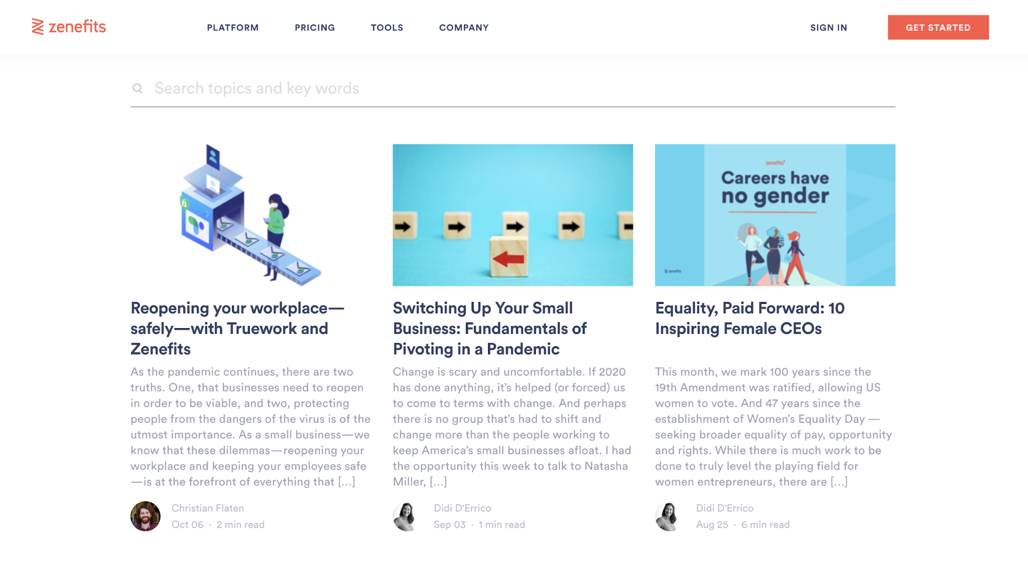 Blog Cards Zenefits