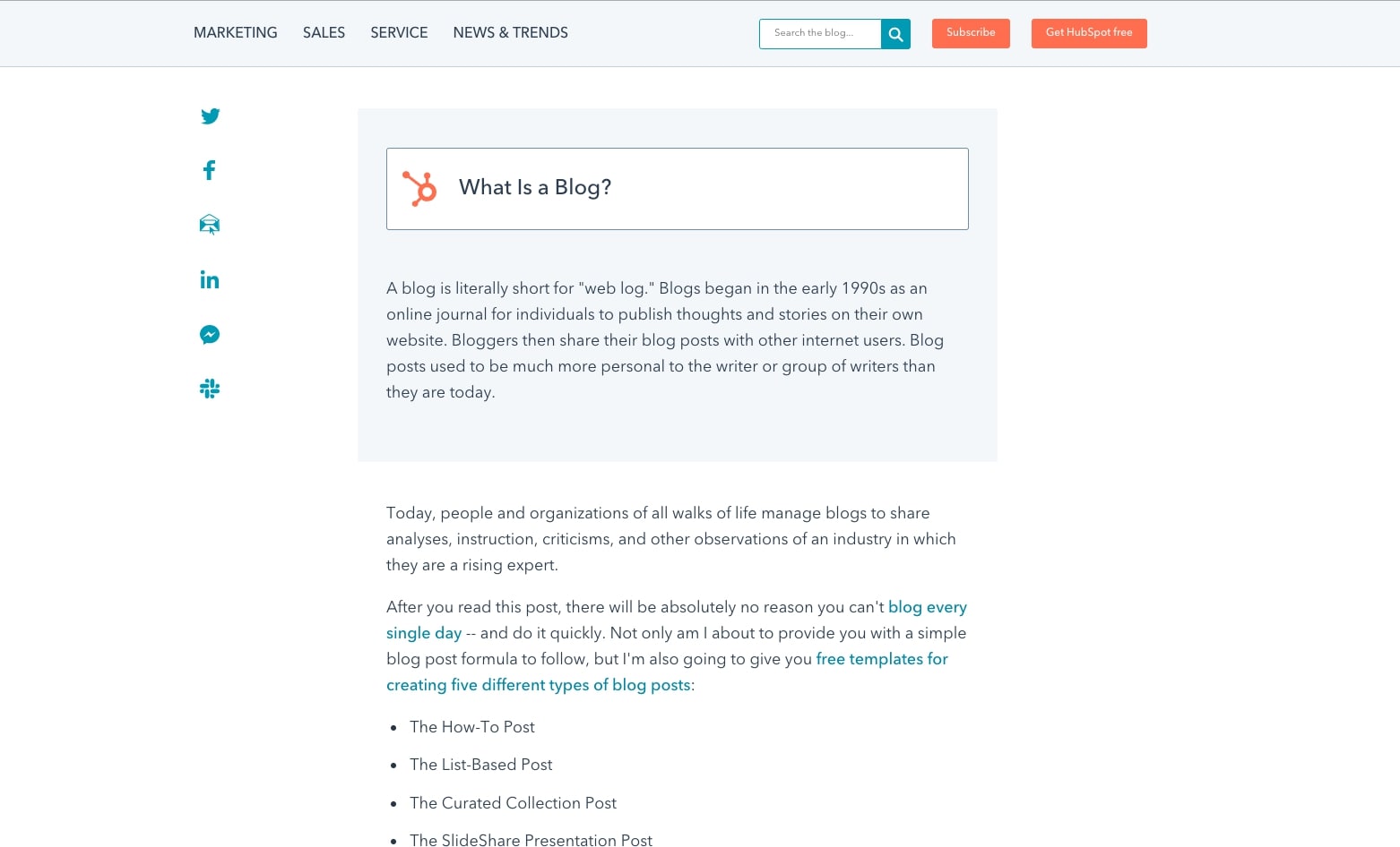 Featured Snippet HubSpot