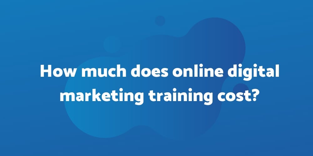 How much does online digital marketing training cost?