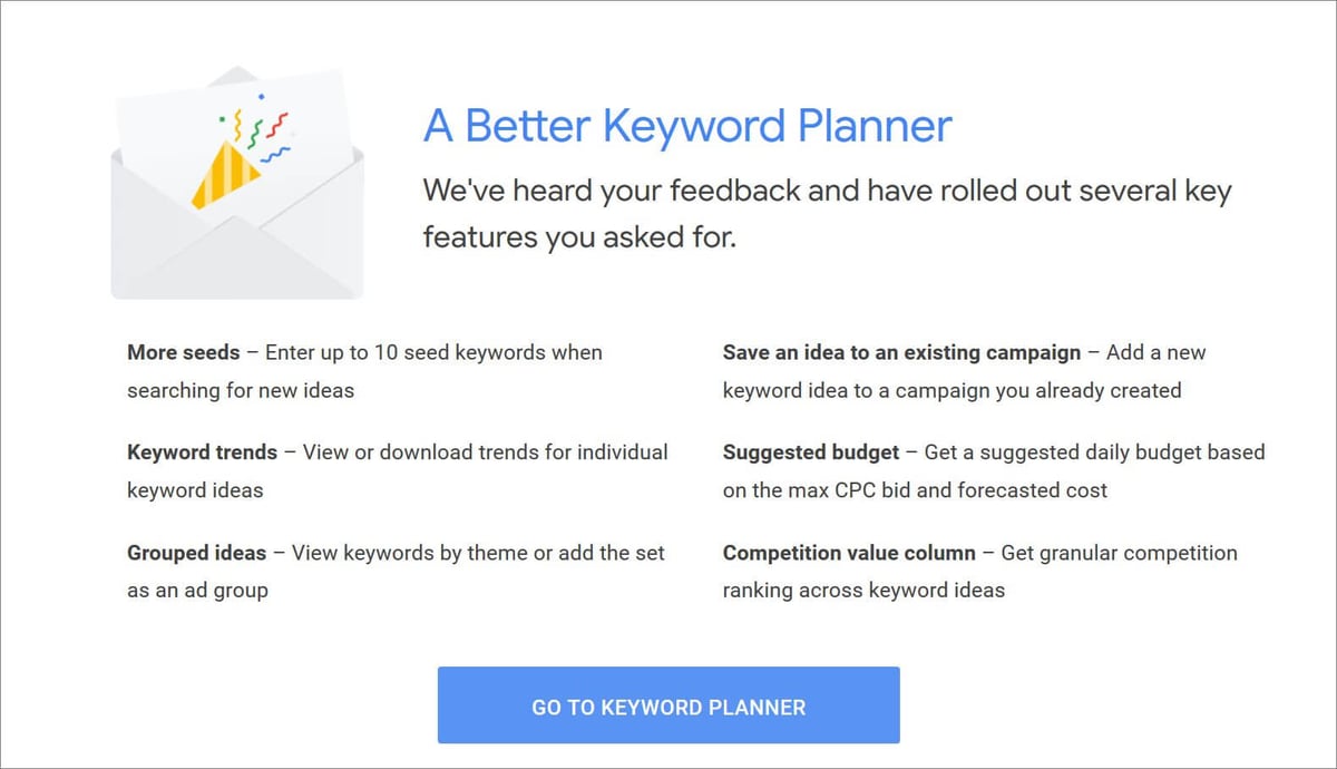 Here’s What We’re Getting With the Latest Google Keyword Planner Updates