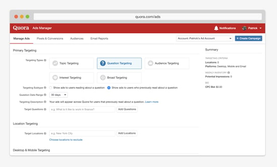 Quora Now Allows Retargeting Ads Based on Questions a User Has Viewed