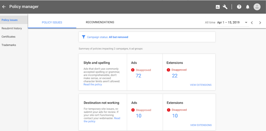 Google Introduces Policy Manager to Help You Navigate Ad Penalties & Regulations