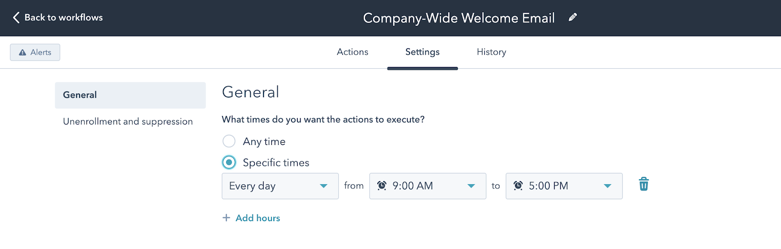 Adjusting your workflow settings