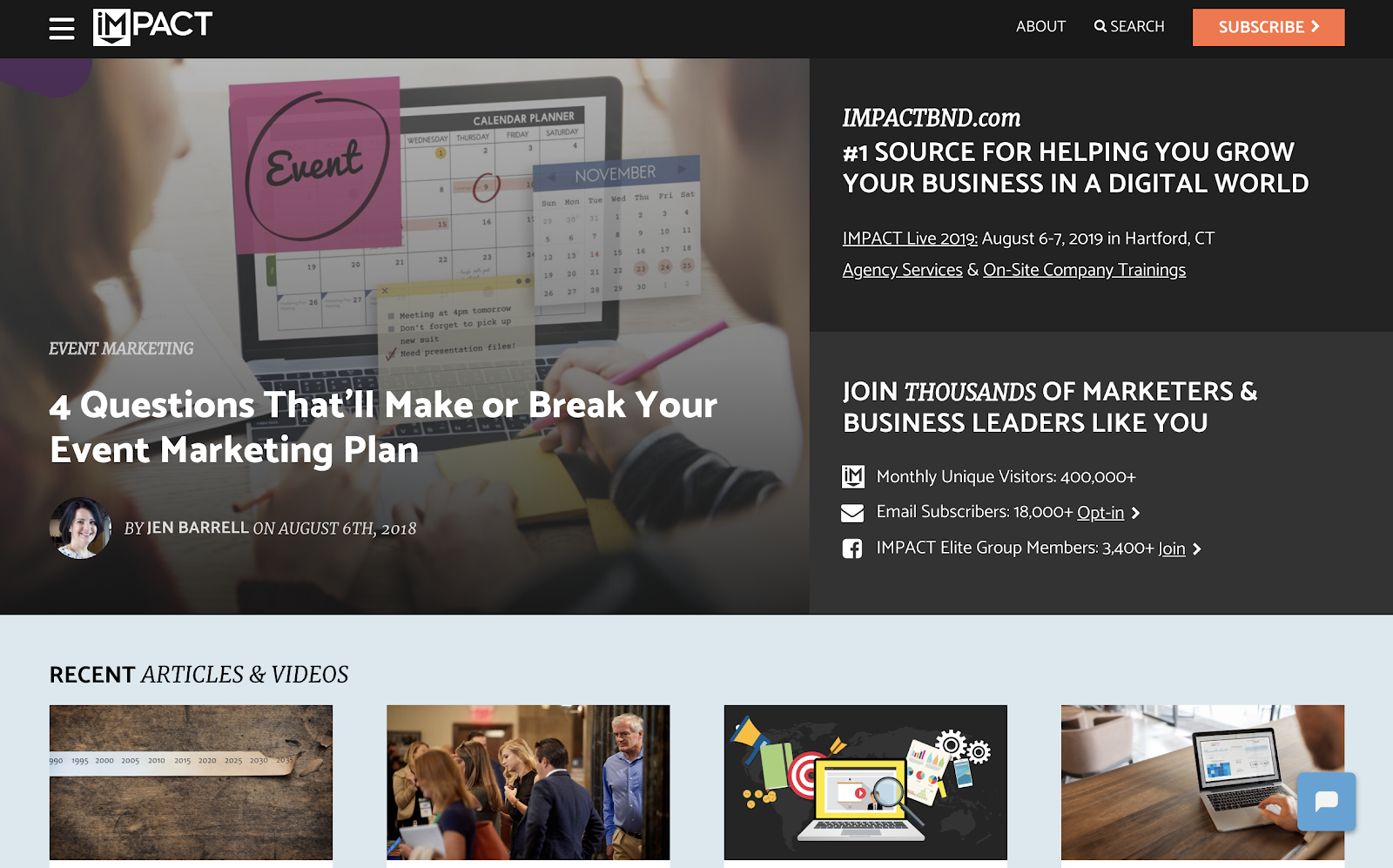 IMPACT Media Co Homepage