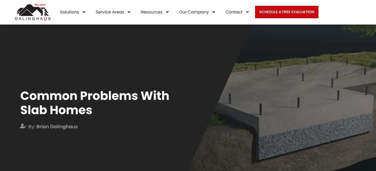 Dalinghaus Common Problems Slab Homes