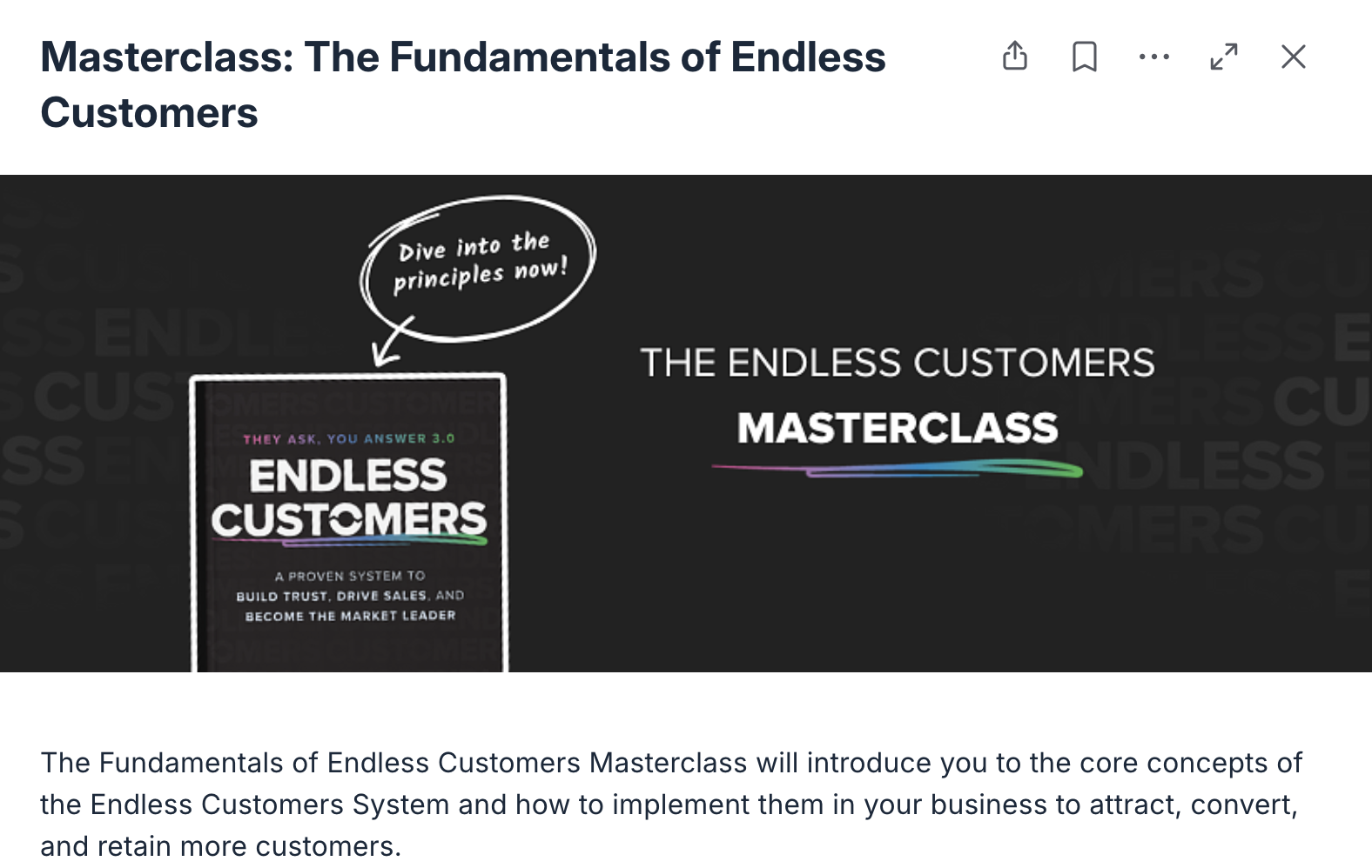 Endless Customers