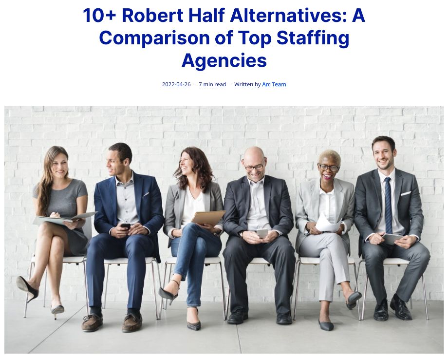 Inbound marketing example Arc A Comparison of Top Staffing Agencies