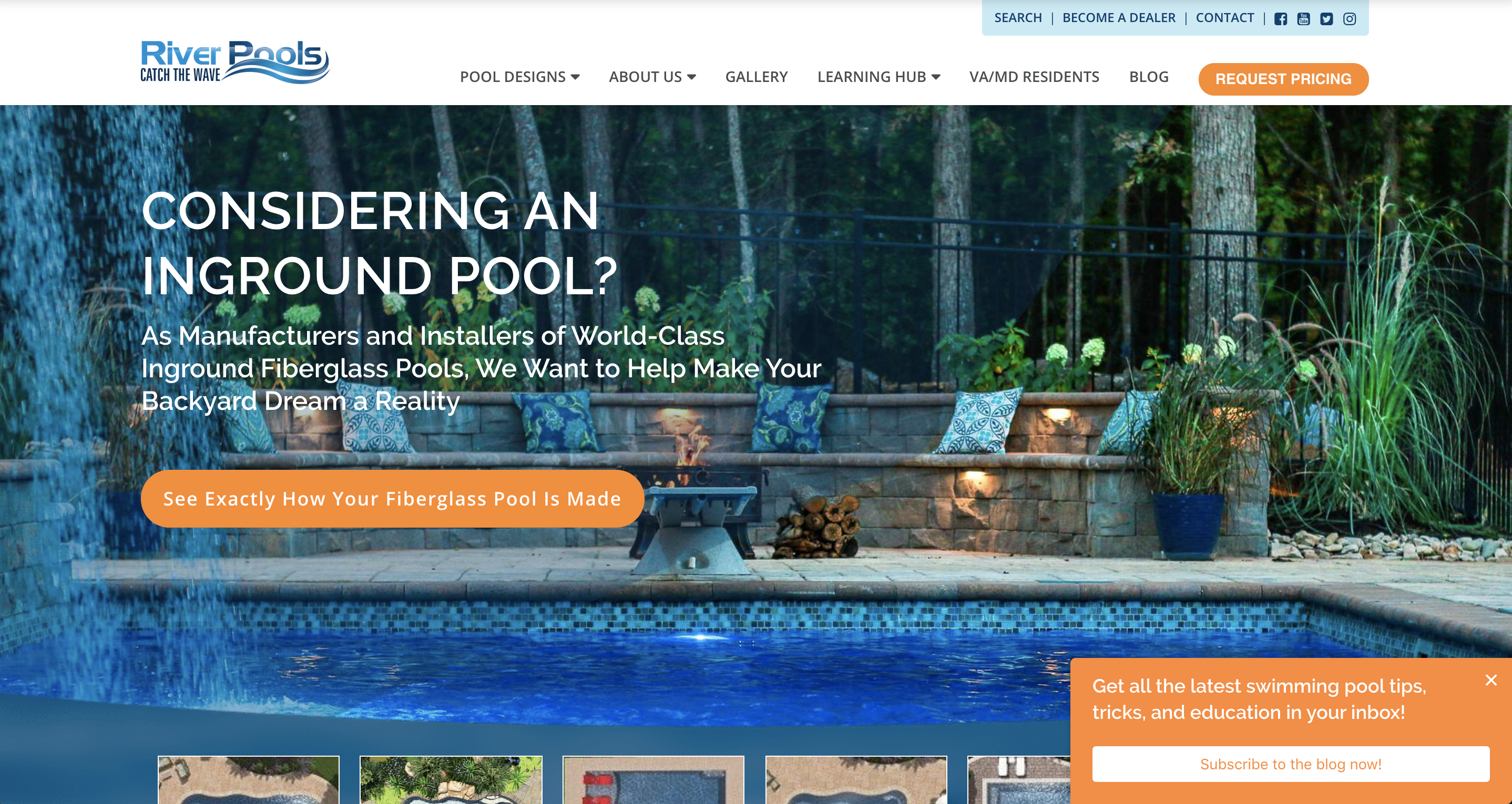 River Pools and Spa Homepage