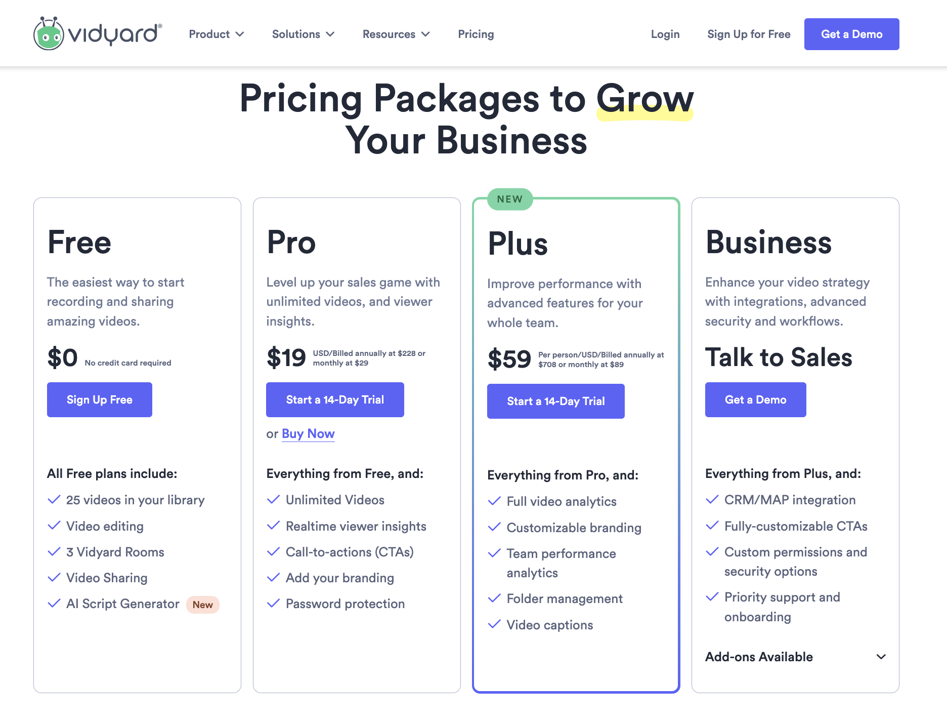 vidyard-pricing