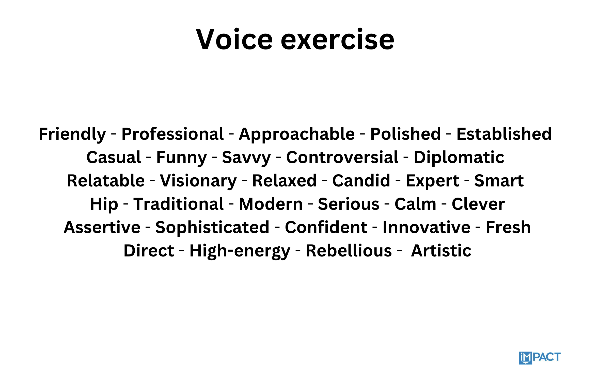 Voice worksheet