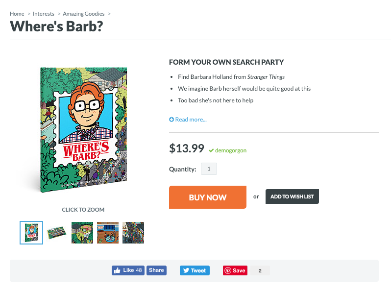 Stranger Things - Where's Barb? Book