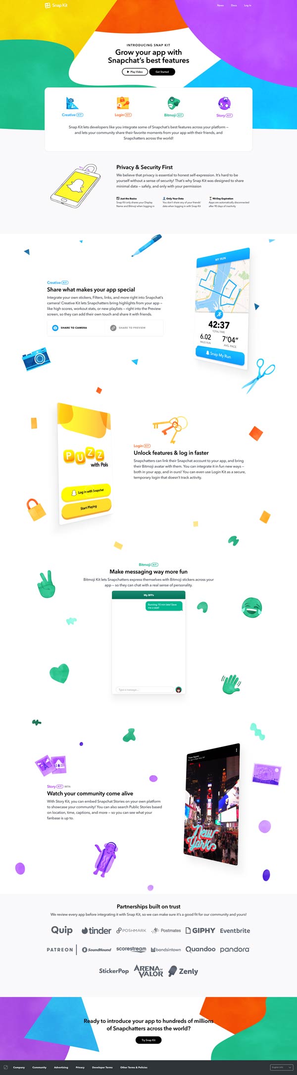 landing page-examples-snapchat