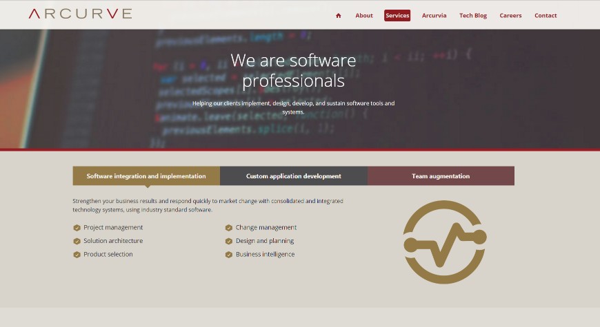 Arcurve Services Page