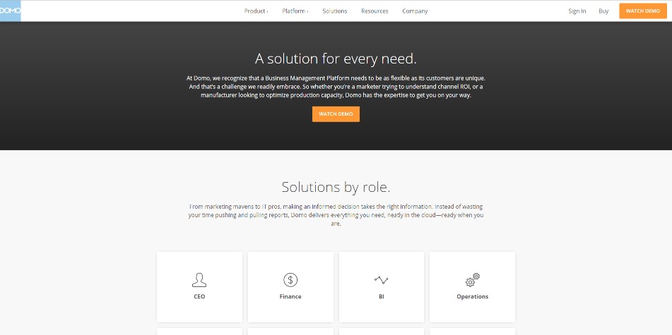 Domo Services Page