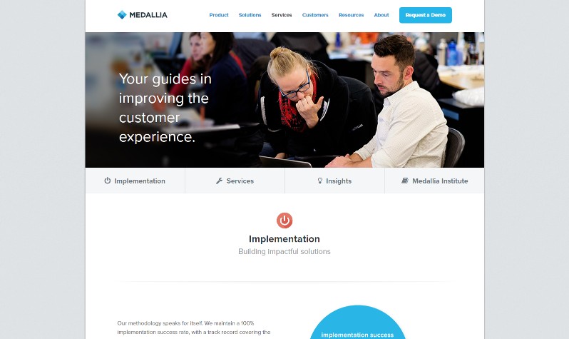 Medallia Serivce Page