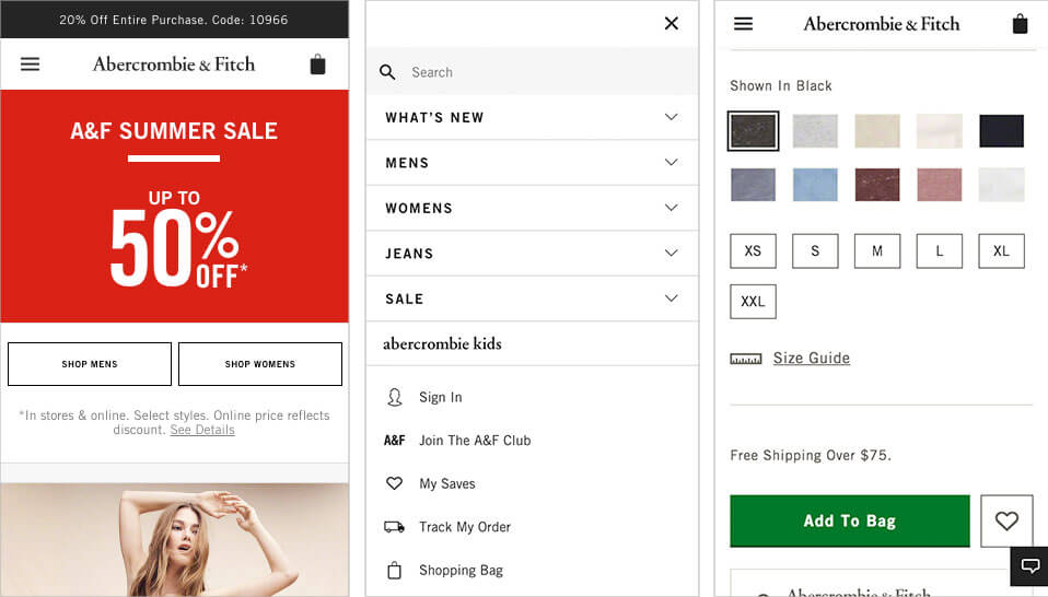 Best Mobile Websites Abercrombie Best Mobile Websites Abercrombie