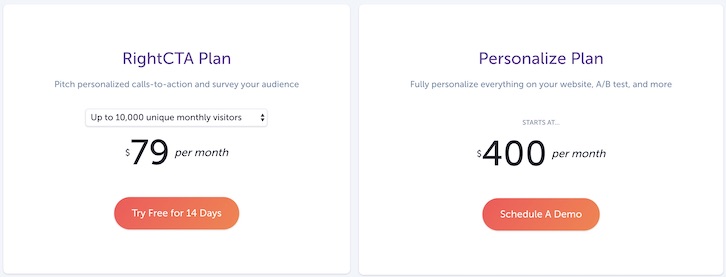 RightMessage Pricing