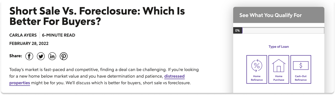 content marketing examples - rocket mortgage