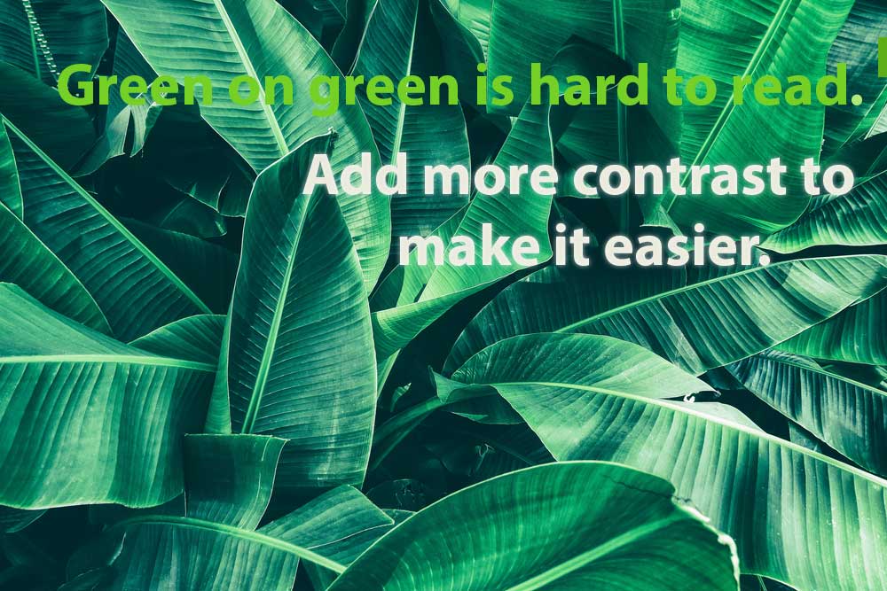 green-on-green