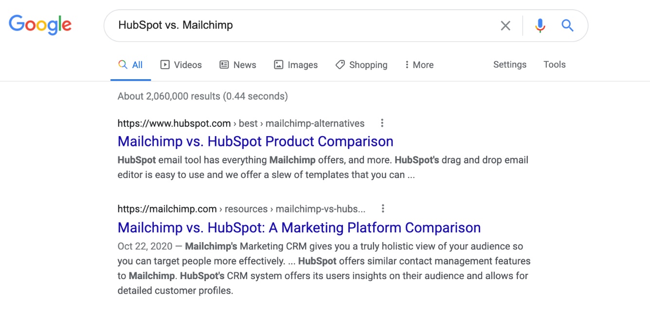 hubspot-v-mailchimp