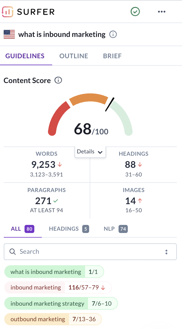 inbound marketing tools - surferseo