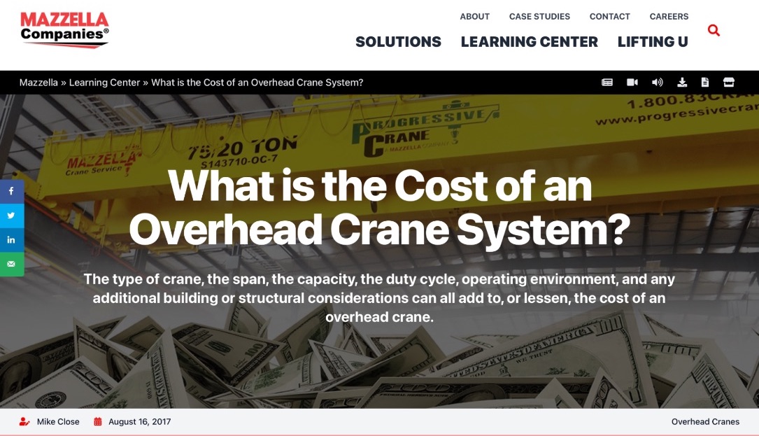 pricing and cost blog article